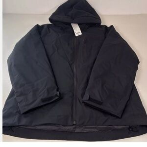 Uniqlo Hybrid Down Puffer Parka Jacket Women's Black Size Medium